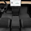 OEDRO Tesla Model Y Juniper Floor Mats 2025 2026 Custom Fit All-Weather TPE Model Y Juniper Back Seat Protector, Cargo Liner, Trunk & Interior Model Y Accessories