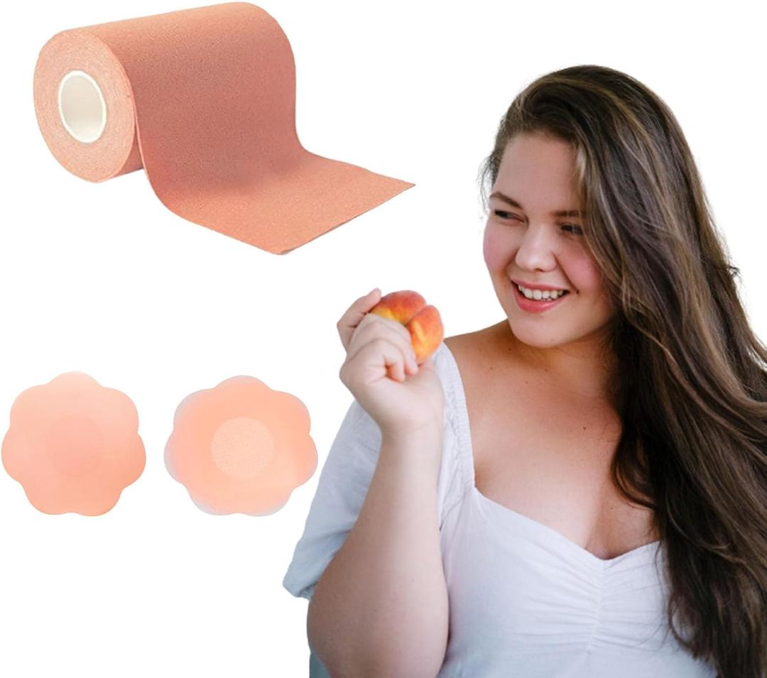 Professional Breast Lift Support Tape (5inches with sillicone covers)