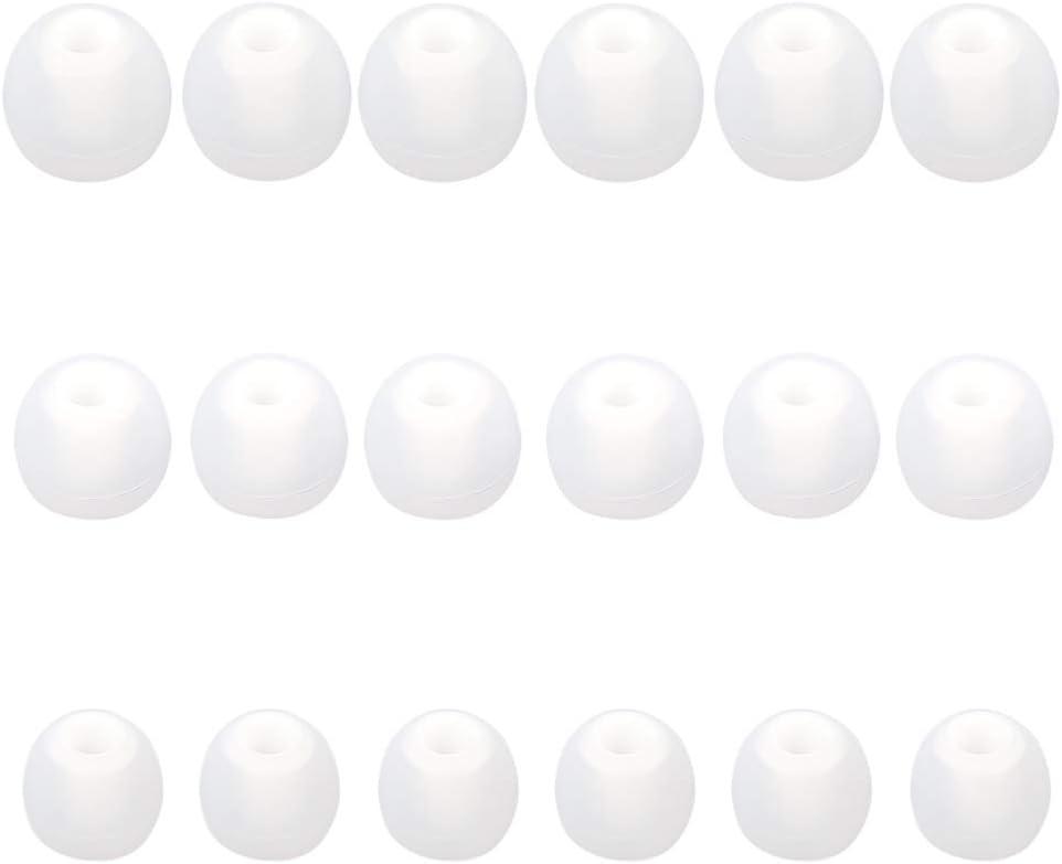 3 x Silicone Replacement Earbud Tips Earbud Covers Eartips Fit Most in-Ear Earbuds(Inner Hole 3.8mm -5.1mm) Headphone Ear Bud Replacement Tips 9 Pairs S M L