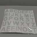 Zonon 136 Pieces Rhinestone Iron-on Letter Large Glitter Bling Alphabet Sticker Crystal Gemstone Border Self-Adhesive 34 Letters Sticker for Art Craft Clothing Fabric(Silver)