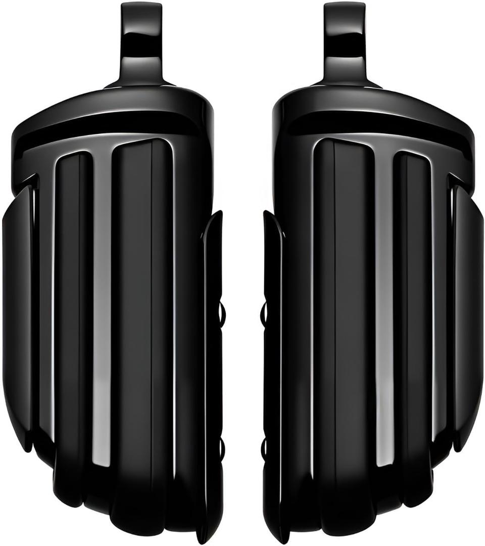 Motorcycle Mini Floorboards Foot Pegs Black - Compatible with Harley Touring Road King Street Glide Softail Dyna Sportster XL883 XL1200 - Wide Male Mount Footrests Pedals