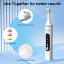 Tooth Polisher,Rechargeable Tooth Whitening Kit for Teeth Cleaning and Whitening, with 8 Brush Heads, LED Light, 5 Speed Modes Dental Polisher Personal Dental Care Kit for Home Use and Travel
