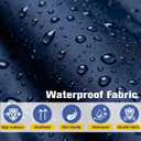 Wicker Furniture Cushions Set, Waterproof Patio Cushions for Outdoor Chairs 3 Pieces, 1 Loveseat & 2 Seat Pads Thick Outdoor Replacement Cushions for Porch Lawn Bench Couch Sofa, Navy Blue