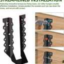 (30-Pack) Calvana 2x8 Black Steel Brackets for Wood, Joist Hangers, Rafter Brackets, Versatile Rafter Ties, for Pergola Hardware, Floors, Decks, Ceilings