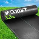 AMAGABELI GARDEN & HOME, 3.2oz 4ft x 100ft Weed Barrier Landscape Fabric Heavy Duty Ground Cover Weed Cloth Geotextile Fabric Durable Driveway Garden Lawn Fabric Outdoor Weed Control Block Mat