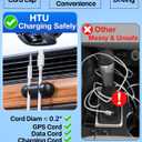 HTU Military-Grade Car Phone Holder,Strongest & Longest Steel-Hook Car Vent Mount, Handsfree 360 Adjustable Automobile Cradle Air Clip Stand for iPhone 17 16 15 14 Pro Max Samsung (Graphite Gray)