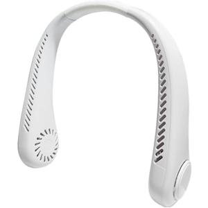 ETERBLOSS Portable Neck Fan,Travel Essentials - Hands Free 5 Speeds,Neck Cooling Bladeless Fan - USB Rechargeable,Fast Cooling,Ultra Quiet,Gifts for Women Men(White)