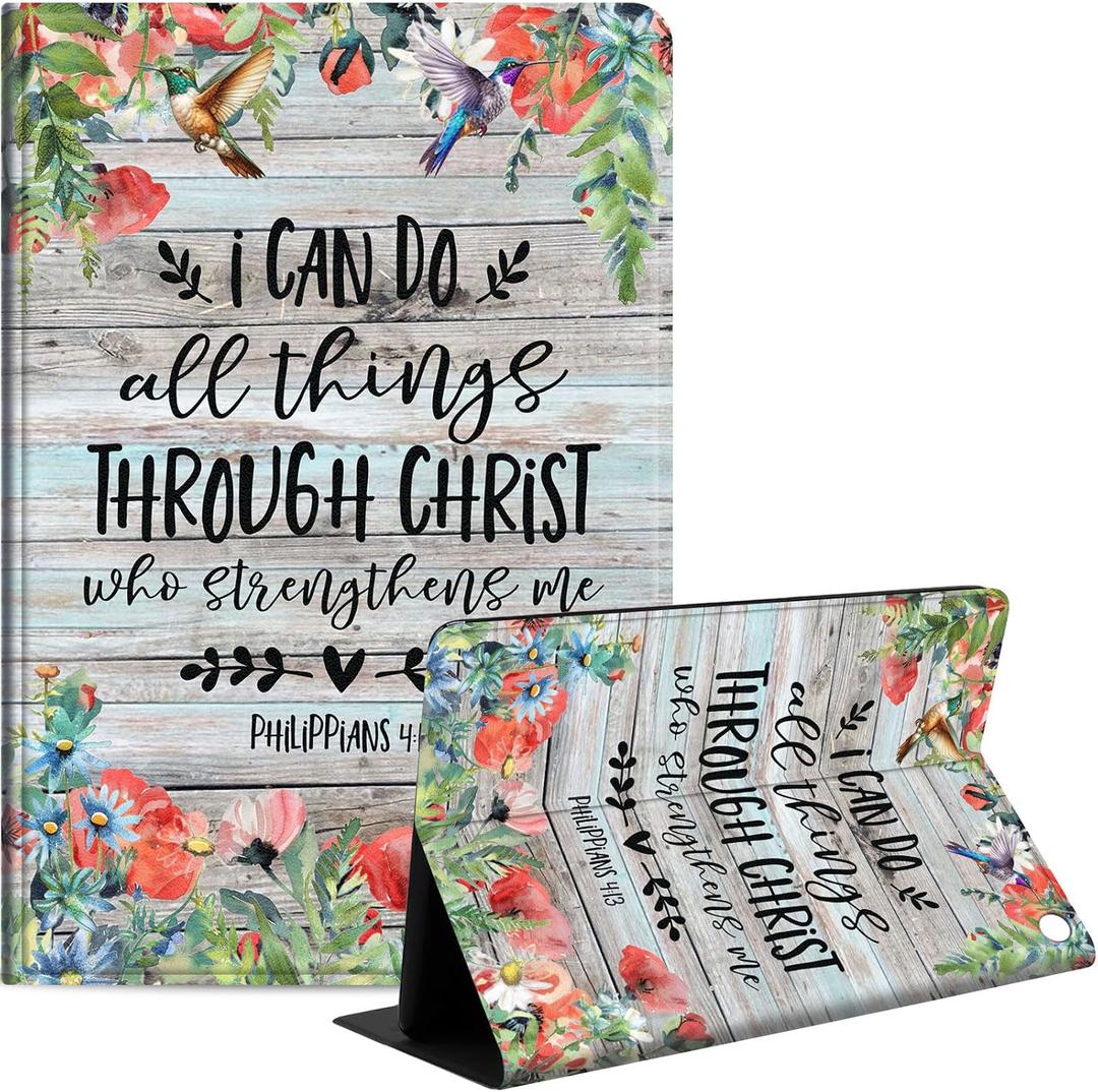 Case Fits Amazon Kindle Fire Max 11 Tablet (13th Gen, 2023 Release) 11", Slim PU Leather Stand Cover with Auto Wake/Sleep, Multi-Angle Viewing & Shockproof, Camouflage Huntsman (Philippians 4:13)