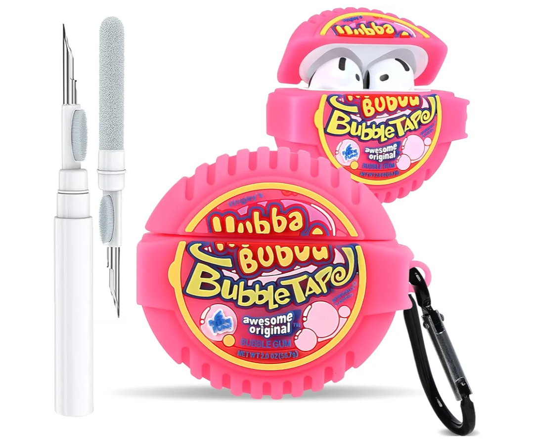 Toyuma for AirPods 4 Case Cute Kawaii Cartoon - Funny 3D Soft Silicone Case Cover with Keychain & Cleaner Kit for Women Girls Teens Food Fun Stylish Fashion Design Protective Case for Airpods 4, Fen