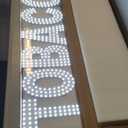 38"x10" Large LED Sign for Smoke Shops, Super Bright Unique Design Sign with Hanging Installation, High Visibility for Stores Retail Shops Window (White)