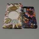 Esdot for Samsung Galaxy S25 Edge Case,Aesthetic Stained Glass Blooming Purple Lotus Shell,Compatible with Magsafe,Trendy Unique Retro Western Protective Slim Silicone Phone Cover for Women Girls