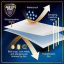All-in-One Mattress Protector, Zippered Encasement, Water & Stain Resistant, Triple Seal Protection, King, White