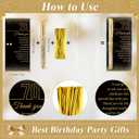 Feifeiya 30 Set 70th Birthday Party Favor for Guest Anniversary Party Favor with Black and Gold Ballpoint Pens and Thank You Cards for Women Men Birthday Anniversary Appreciation Gifts