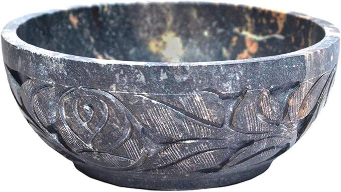 Nirvana Class - Soapstone Scrying and Smudge Bowl (Scrying - Bowls & Mirrors) (4 Inch) From India