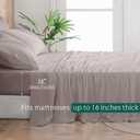Cooling Sheets Set Queen Size, Viscose Derived from Bamboo for Hot Sleepers | Deep Pocket Up to 16 Inch | Silky Soft & Breathable Bedding - 4PC (Queen, Light Pink)