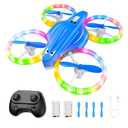 Drones for Kids With Cool Light, Kids Drone with 3D Flip, Altitude-Hold, Self-Rotation, Headless Mode, 3 Speed Modes, One-Click Take-off/Landing, Mini Drone for Christmas, Beginners, Indoor