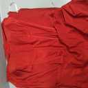 Womens Slip Satin Maxi Dress Sexy High Slit Backless Lace Up Elegant Wedding Guest Corset Dresses (S, Red)