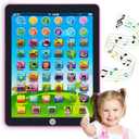 Kids Learning Pad/Tablet Interactive Toddler Toys with Words Numbers Alphabets Music Electronic Educational Toy for Preschool Boys & Girls 3-8 Years Old (Pink)