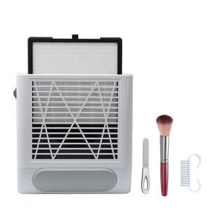 Nail Dust Collector Machine Professional Manicure Nails Dust Vacuum Cleaner Fan Nail Salon Dust Extractor 80w Powerful Nail Vacuum Dust Collector with Multiple Tool Kits Low Noise White