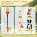 6 x Interactive Dog Toys Tug of War,Dog Puzzle Toy Squeaky for Medium Small Breed Mental Stimulation,Indestructible Food Dispensing Dog Toy to Keep Busy,Red Yellow