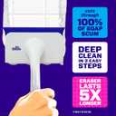 Mr. Clean Magic Eraser Shower & Tub Scrubber, Bathroom Cleaner, All in One Bathroom Cleaner, Lemon Starter Kit, 1 Scrubber & 1 Foaming Magic Erasers