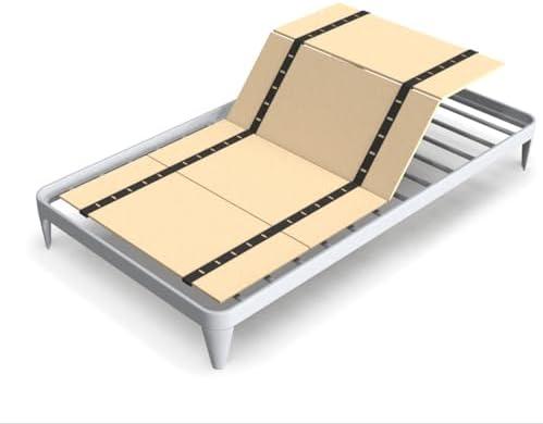 Foldable Box Spring,30"x 60",Mattress Support Wooden Bunkie Board, Double Deck Bed, Large Bed Board Supported by Mattress,No Assembly Needed