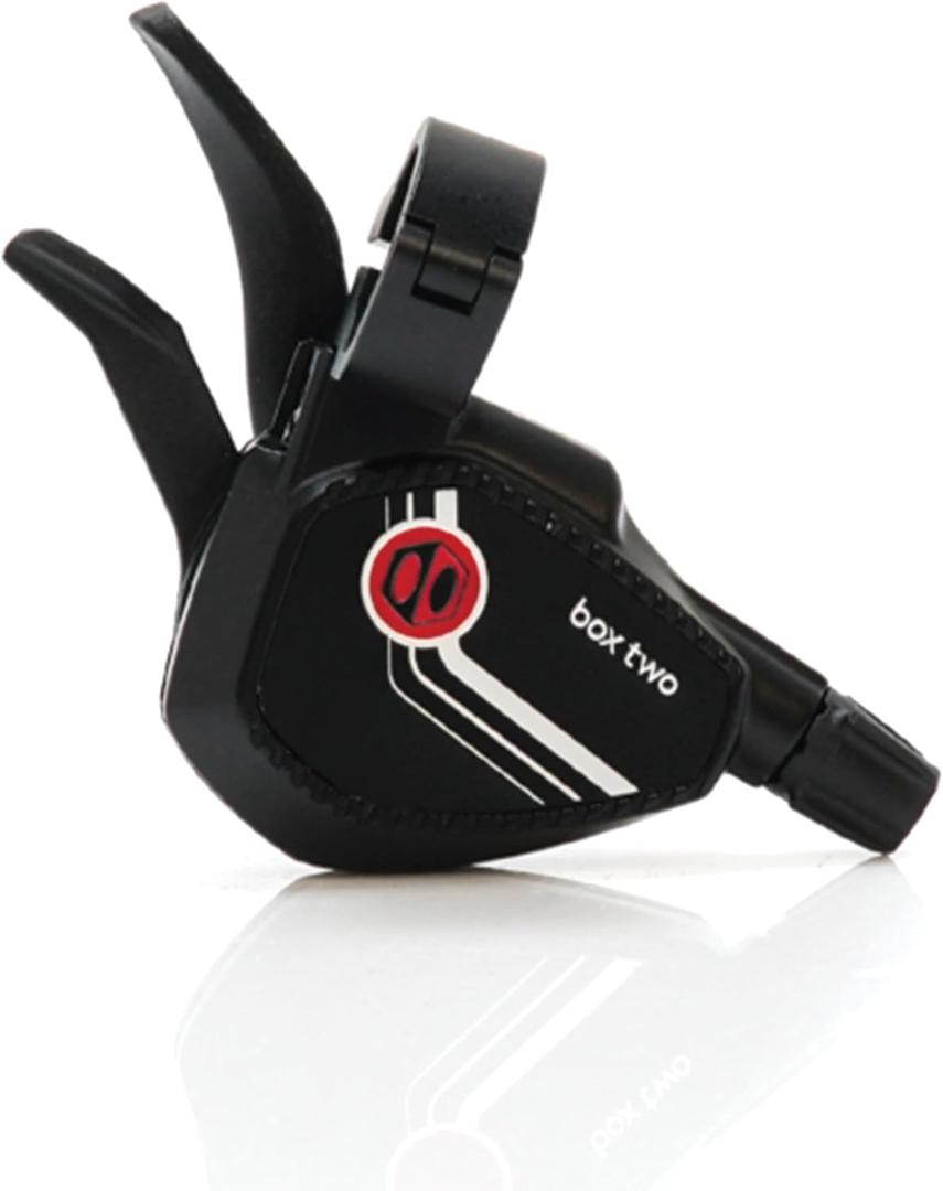 Box Two Prime 9 E-Bike Shifter 1 Gear Per Click, Non E-Bike Shifter 2 Piece Pull Lever up to 3 Gears Per Click Bicycle Shift Lever Cable for Mountain Bike Shifters, MTB, Bicycle Gear Shifter Cycling