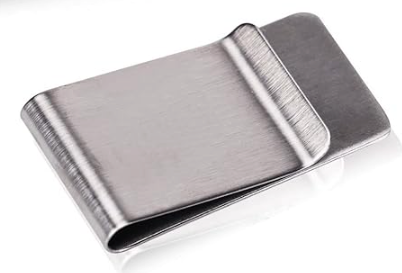 WAFJAMF Small Men's Slim Money Clip Stainless Steel Credit Business Card Holder Pocket Cash Wallet