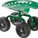 Garden cart on Wheels,Rolling Garden with 360 Degree Swivel seat for Women Men,Gardening stools for Seniors,Scooter for Patio, Yard, and Outdoors (Green)