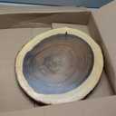 Lipper International Acacia Wood Large Slab Lazy Susan with Bark Rim