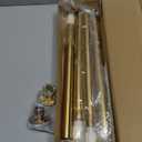 Closet Rods For Hanging Clothes, 17-64 Inch Adjustable Closet Rod, Stainless Steel Heavy Duty Closet Hanging Rod-Gold