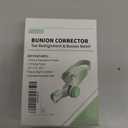 Bunion Corrector, Adjustable Bunion Corrector for Women Big Toe, Fix Device with Knob and 3 Angled Plates, Straightener with Silicone Pad, Big Toe Separator for Relief, Medium Strap, 1 PCS (Green)