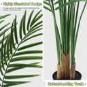 Artificial Palm Tree Indoor 4ft, Large Fake Tropical Areca Palm Tree with 13 Trunks, Tall Faux Floor Plants for Indoor Outdoor-Living Rooms, Offices, Bedroom Home Decor