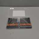 Impact 4" Long Allen Wrench Drill Bit Set Hex Bit Set 20pcs (Metric&SAE), 1/4" Hex-Shank S2 Steel, CNC Machined Tips with Extension Socket and Storage Box