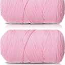 2 Pack T-Shirt Yarn - Together 800g/236 Yards Elastic Fabric Crochet Cloth T-Shirt Yarn, Thick Hand Knitting Yarns for Crocheting Bags/Rugs/Baskets/Craft Project (Modern, Pink)