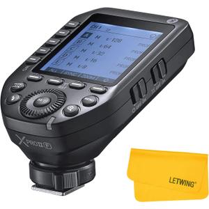 Godox XProII-F XProIIF TTL Wireless Flash Trigger for Fuji Cameras, 2.4G Wireless Flash Transmitter HSS 1/8000S, Bluetooth Connection, TCM Transform Function, New Hotshoe Locking, Large LCD Display