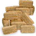 FloraCraft 12 Piece Decorative Straw Bale 1 Inch x 1.25 Inch x 2.5 Inch Natural