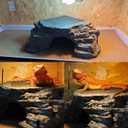 X-Large Bearded Dragon Basking Platform, Lizard, Snake or Reptile Hide with Heat Storage Slate Stone, 13x12x5 Inch Oversized Gecko Hide Cave