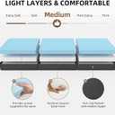 Comtrihion Portable Tri-Fold Memory Foam Mattress – 4-Inch Single Size Foldable Mattress with Washable Cover, Handle & Non-Slip Base for Travel, Camping, RV, Guest Rooms & Yoga