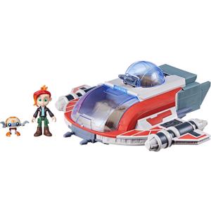 Star Wars: Young Jedi Adventures The Crimson Firehawk, 17-Inch Ship with 2 Action Figures, Toys, Preschool Toys for 3 Year Old Boys & Girls