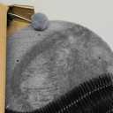 Cat Arch Self Groomer Massager, Kitty Grooming Brush with 2 Brushes and Heavy Plush Base, Cat Face and Back Scratchers, Rubbing Post for Indoor and Outdoor Cats with 2 Plush Balls