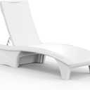 Step2 Vero Adjustable Back in-Pool Lounger with Storage, Pool Chair, Weighted, White