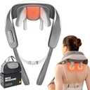 Neck Massager for Pain Relief Deep Tissue, Shiatsu Neck and Back Massager With Heat, Electric Massage Pillow for Shoulder Leg Body Muscle Pain Relief, Gifts For Women Men Mom Dad (Grey with bag)