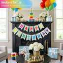 2 x Happy Birthday BannerPreStrung Burlap 9ft Birthday Decorations & Reusable Birthday Sign for Men, Women & Kids | Party Supplies Backdrop (Colorful)