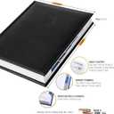 Daily Planner 2026 (5 x 7 in) - Made in Italy, Page a Day Hourly Agenda, 416 Pages, Monthly Tabs & Calendar, Jan-Dec Business Planner, Hardcover (BLACK)