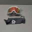 Ski/Snowboard Goggles for Men Women, OTG Snow Goggles Anti Fog 100% UV Protection Snowboarding Goggles (A01-white/Revo Red)