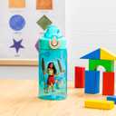 Zak Designs Disney Moana Sage Kids Water Bottle For School or Travel, 16oz Durable Plastic Water Bottle With Straw, Handle, and Leak-Proof, Pop-Up Spout Cover (Moana, Maui)