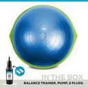 Bosu Balance Ball Exercise Trainer, Home Gym Equipment w/Guided Workouts & Pump, 26" Inflatable Fitness Platform for Strength Training, Standing, Balancing, and Core Workout, 25 inches in diameter