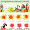 Marstone Toys for 1 Year Old Boy Birthday Gifts: Animal Train Set for Toddlers 1-2, Educational Learning Forest-Themed Push Car Baby Girl Toy 6-12 Months 12-18 Months for Motor Skills