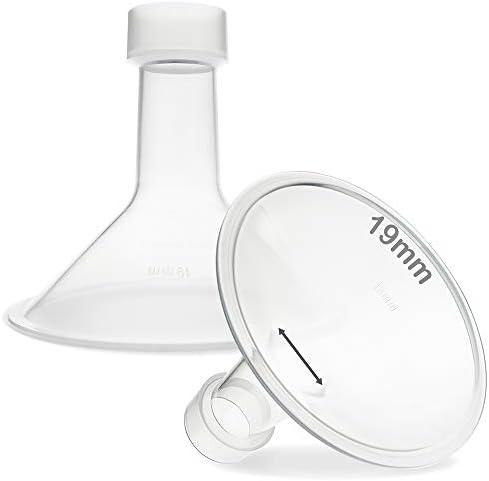 Nenesupply 19mm Flange Breastshield Compatible with Lansinoh Pump Parts and Breastpumps. Replacement to Lansinoh Flange 19mm Breastshield. Work with SignaturePro SmartPump Manual